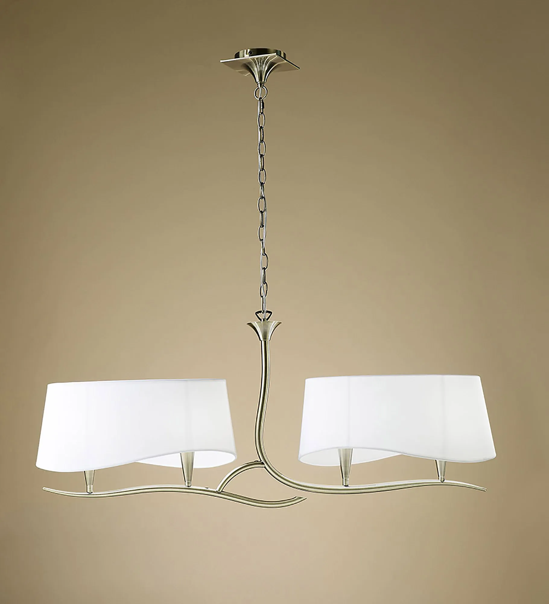 Ninette Antique Brass-Ivory White Ceiling Lights Mantra Multi Arm Fittings Ninette Antique Brass-Ivory White Ceiling Lights Mantra Multi Arm Fittings